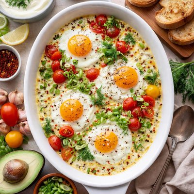 Image of Eggs Baked in Sour Cream