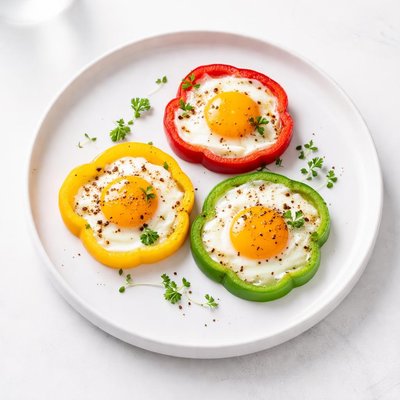 Image of Eggs in Bell Pepper Rings