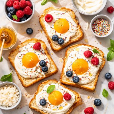 Image of Eggs on Toast a Fun Dessert