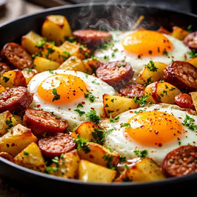 Image of Eggs Sausage and Potato Skillet