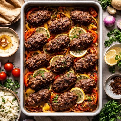 Image of Egyptian Baked Beef Patties Saniyit Kufta