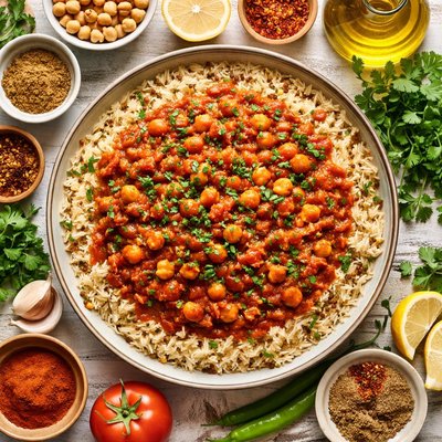 Image of Egyptian Rice with Spicy Tomato Sauce