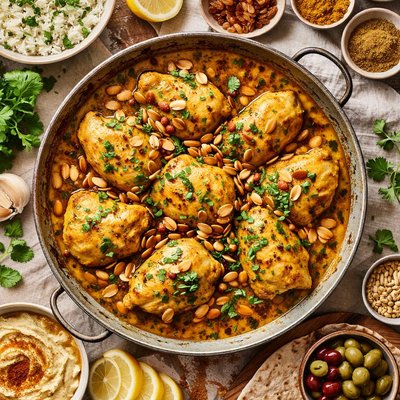 Image of Egyptian Yellow Chicken with Almonds