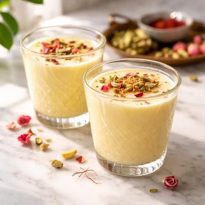 Image of Eid Drink a Sweet Drink with Milk and Saffron