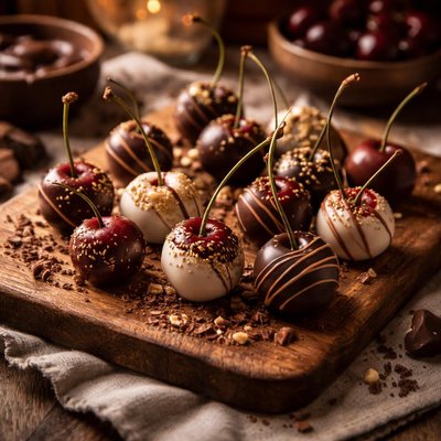 Image of Elegant Dipped Cherries