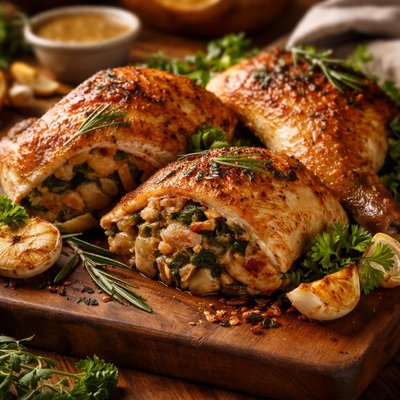 Image of Elegant Stuffed Chicken Quarters