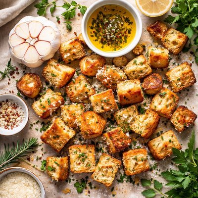 Image of Elephant Garlic Herbed Croutons