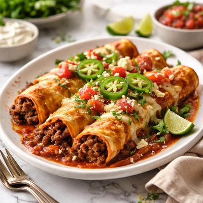Image of Elkiladas Elk or Beef Enchiladas