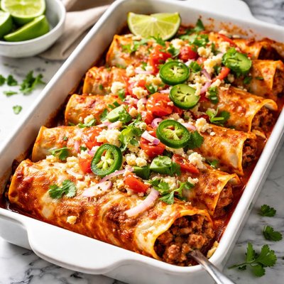 Image of Enchiladas with Meat Filling