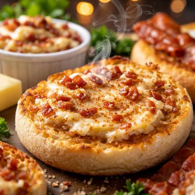 Image of English Muffins with Bacon Butter