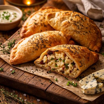 Image of English Stilton and Twice Baked Potato Picnic Pies Pasties