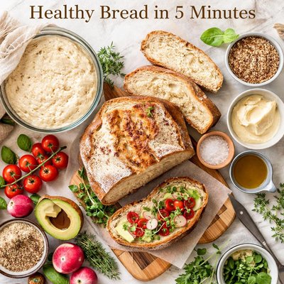 Image of Enjoy No Knead Fridge Friendly Dough Healthy Bread in 5 Minutes