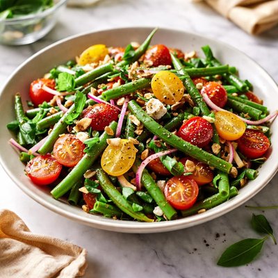 Image of Ensalada De Porotos Verdes Green Bean and Tomato Salad