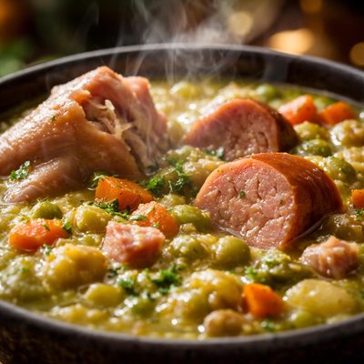 Image of Erwtensoep Green Pea Pigs Feet Frankfurter Soup
