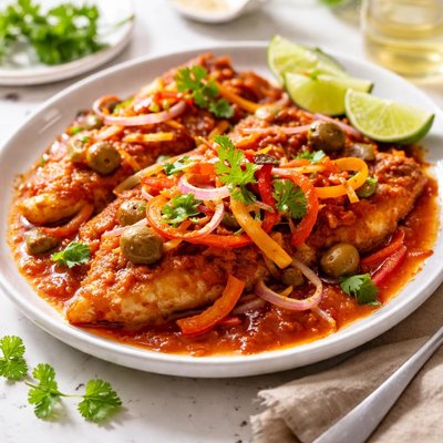 Image of Escabeche De Pescado Crunchy Tilapia in Tomato Sauce