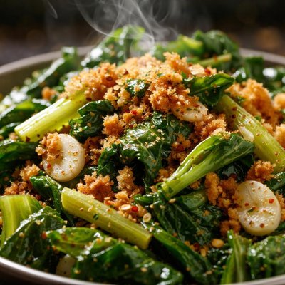 Image of Escarole with Garlic and Bread Crumbs