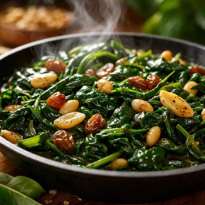 Image of Espinaca a La Catalan Catalan Style Spinach