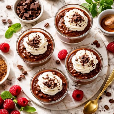 Image of Espresso Chocolate Mousse with Mascarpone Whipped Cream Giada