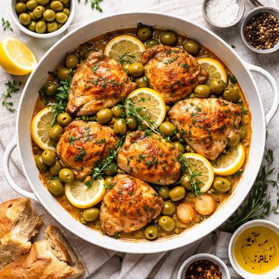 Image of Everyday Food Lemon and Olive Chicken