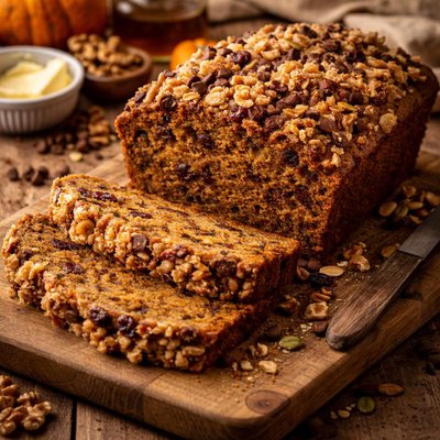 Image of Everything but the Kitchen Sink Pumpkin Loaf