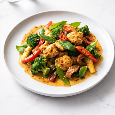 Image of Evil Jungle Prince with Mixed Vegetables