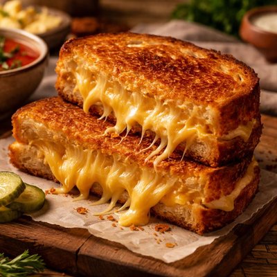 Image of Extra Cheesy Grilled Cheese