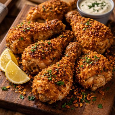 Image of Extra Crispy Garlic Baked Chicken