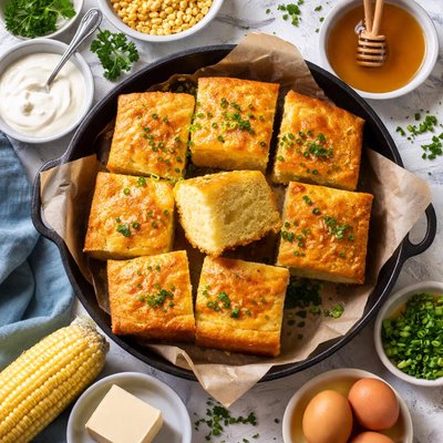 Image of Extra Moist Cornbread with Sour Cream