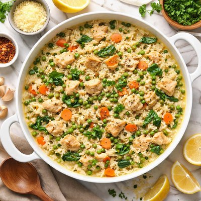 Image of Ez Creamy Chicken Rice with Vegetables