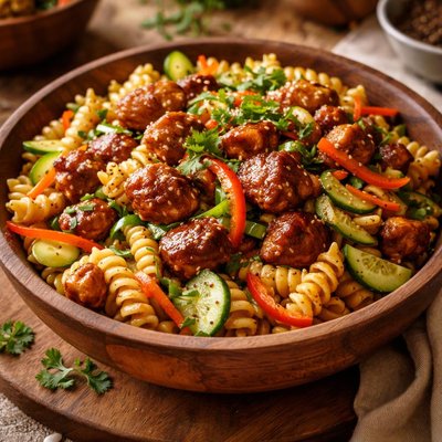 Image of Fabulous Peking Pork Pasta Salad