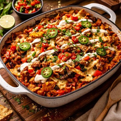 Image of Fajita Chilaquiles Casserole
