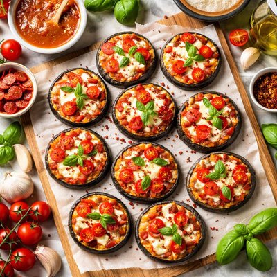 Image of Fake Out Mini Pizzas Eggplant