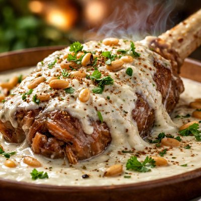 Image of Fakhitha Bel Laban Leg of Lamb with Yogurt
