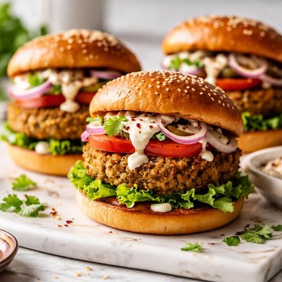 Image of Falafel Potato Burgers