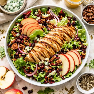 Image of Fall Apple Chicken Salad with Maple Mustard Vinaigrette