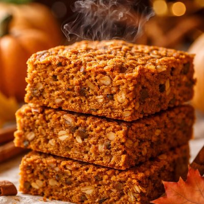 Image of Fall Harvest Butternut Squash Pumpkin Bars No Fat Sugar Free
