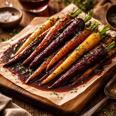 Image of Fancy Carrots in Wine Sauce