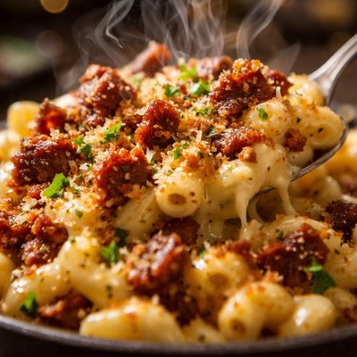 Image of Fancy Manchego Mac and Cheese with Chorizo