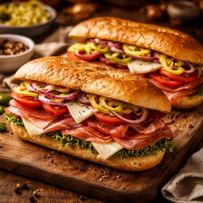 Image of Fancy Schmancy Italian Ham Cheese Subs