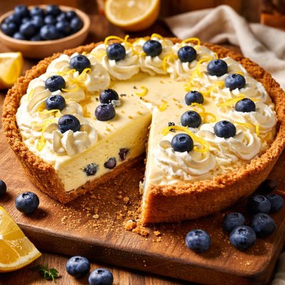 Image of Fantastic Lemon Blueberry Cream Pie