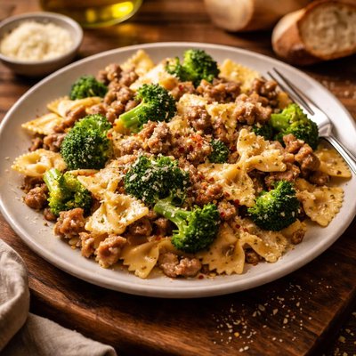 Image of Farfalle with Broccoli and Sausage