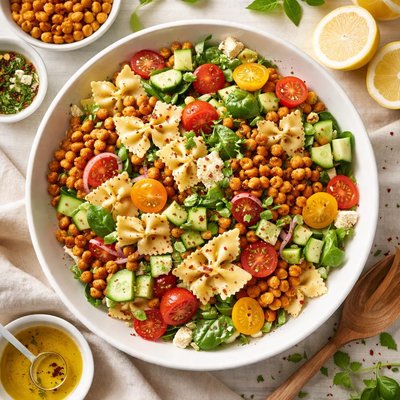 Image of Farfalle with Roasted Chickpeas