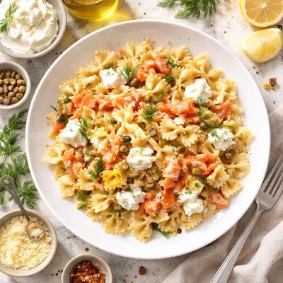 Image of Farfalle with Smoked Salmon and Cream Cheese