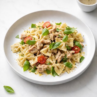 Image of Farfalle with Tuna in a Basil Lemon Dressing