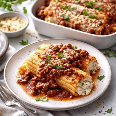Image of Farmhouse Manicotti with Optional Meat Sauce