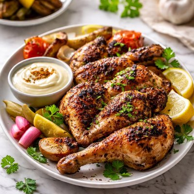 Image of Farrouj Meshwi Lebanese Garlic Chicken
