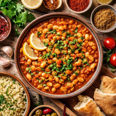 Image of Fassuliah K Dra Beans with Saffron Morocco North Africa