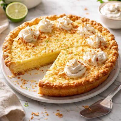 Image of Fast and Easy Coconut Custard Pie
