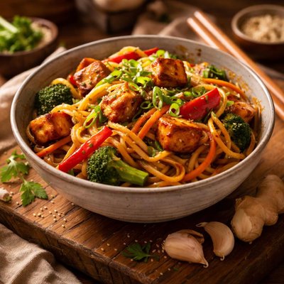 Image of Fast and Easy Tofu Lo Mein