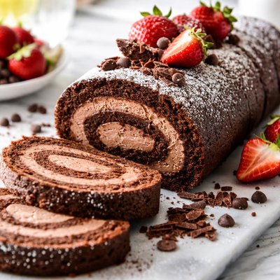 Image of Fast N Easy Chocolate Cake Roll